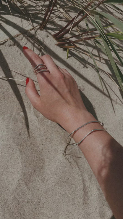 Reef Break Wave Ring - Silver